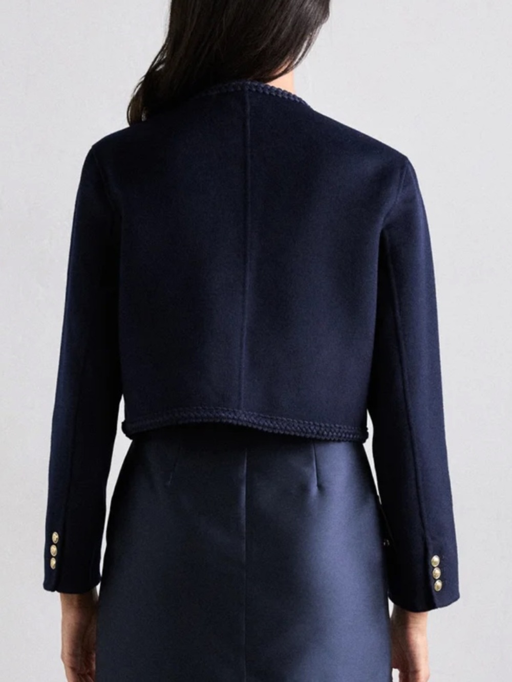 Sandro Lavande Navy Marine Blazer Jacket | FR 44 US 12 - Picture 2 of 15